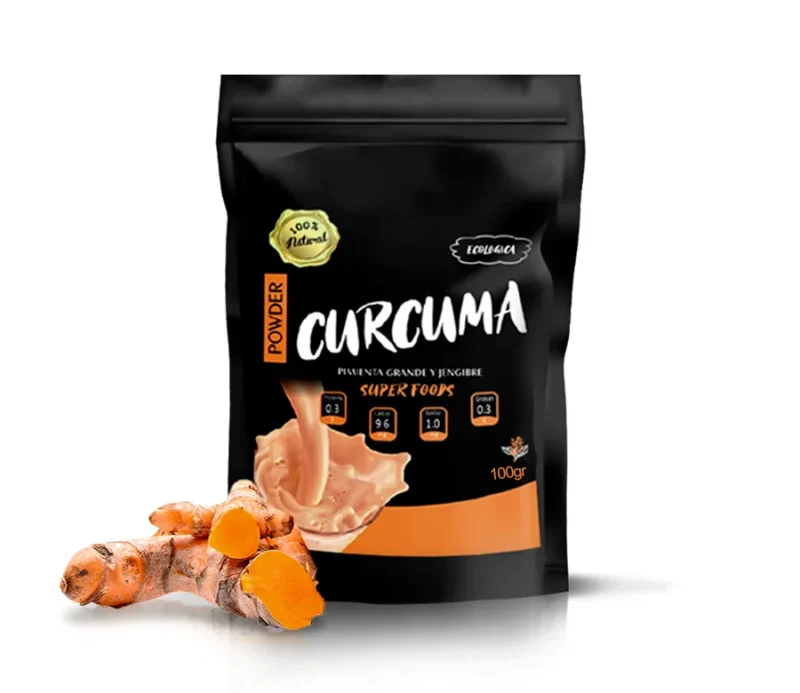Harina de Cúrcuma c/ Pimienta Negra y Jengibre Doypack 100gr. - Imagen 2