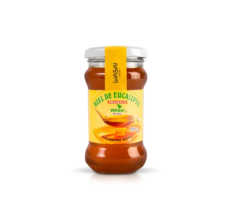 Miel de eucalipto premium frasco de vidrio de 250gr