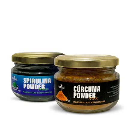 Pack Spirulina y Cúrcuma frascos de 50g