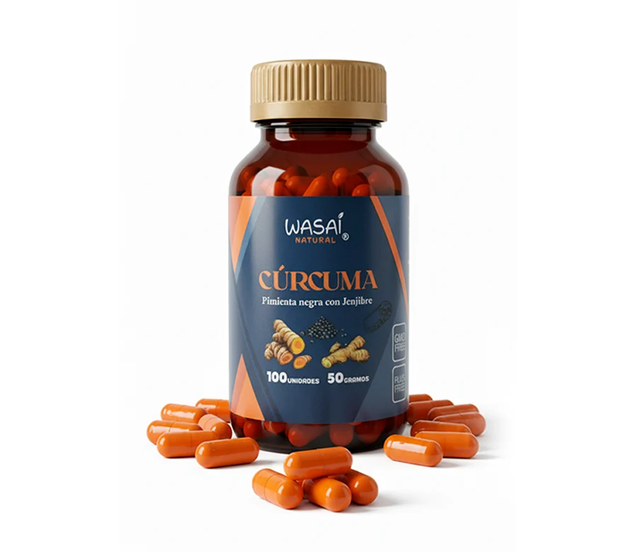 Cúrcuma c/ Pimienta Negra y Jengibre en Cápsulas 100u - Imagen 2
